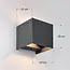 Moderne badkamerlamp Oliver met verstelbare kleppen - antraciet