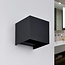 Badkamer wandlamp Daisy mat zwart - dim-to-warm