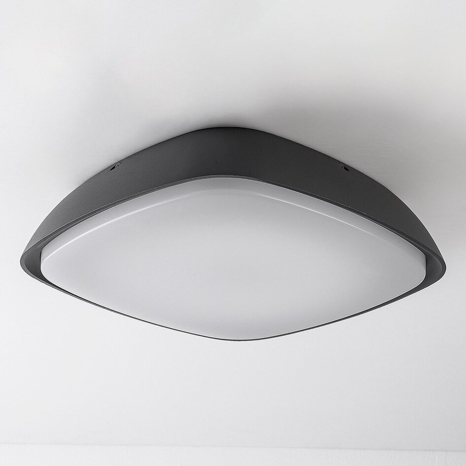 Badkamer plafondlamp Bodi met LED - donkergrijs