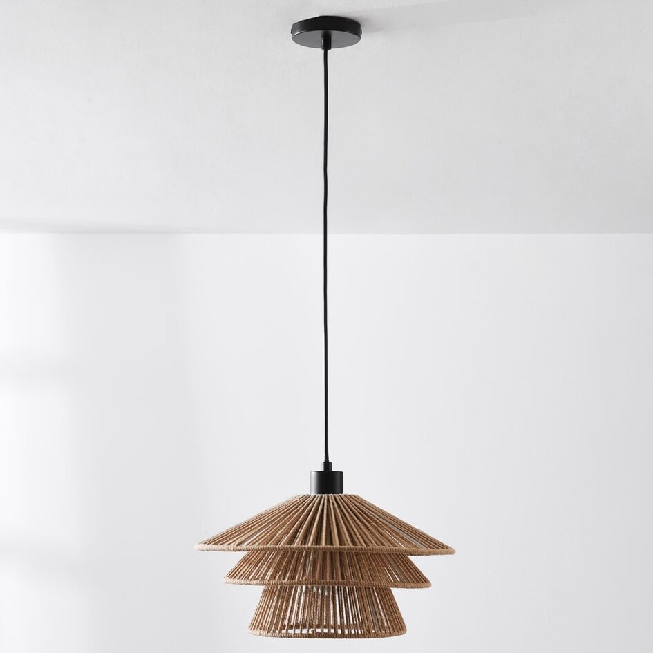 Natuurlijke hanglamp van handgevlochten touw - Tilia