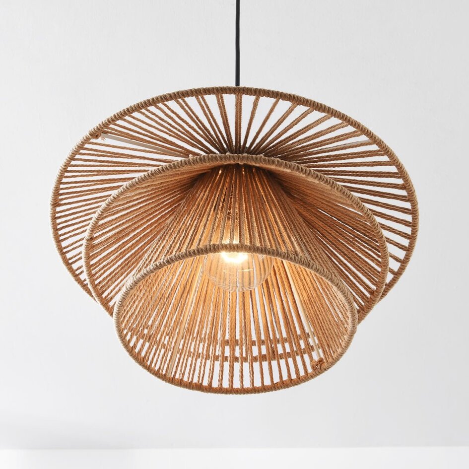 Suspension Tilia en corde tressée à la main - naturel