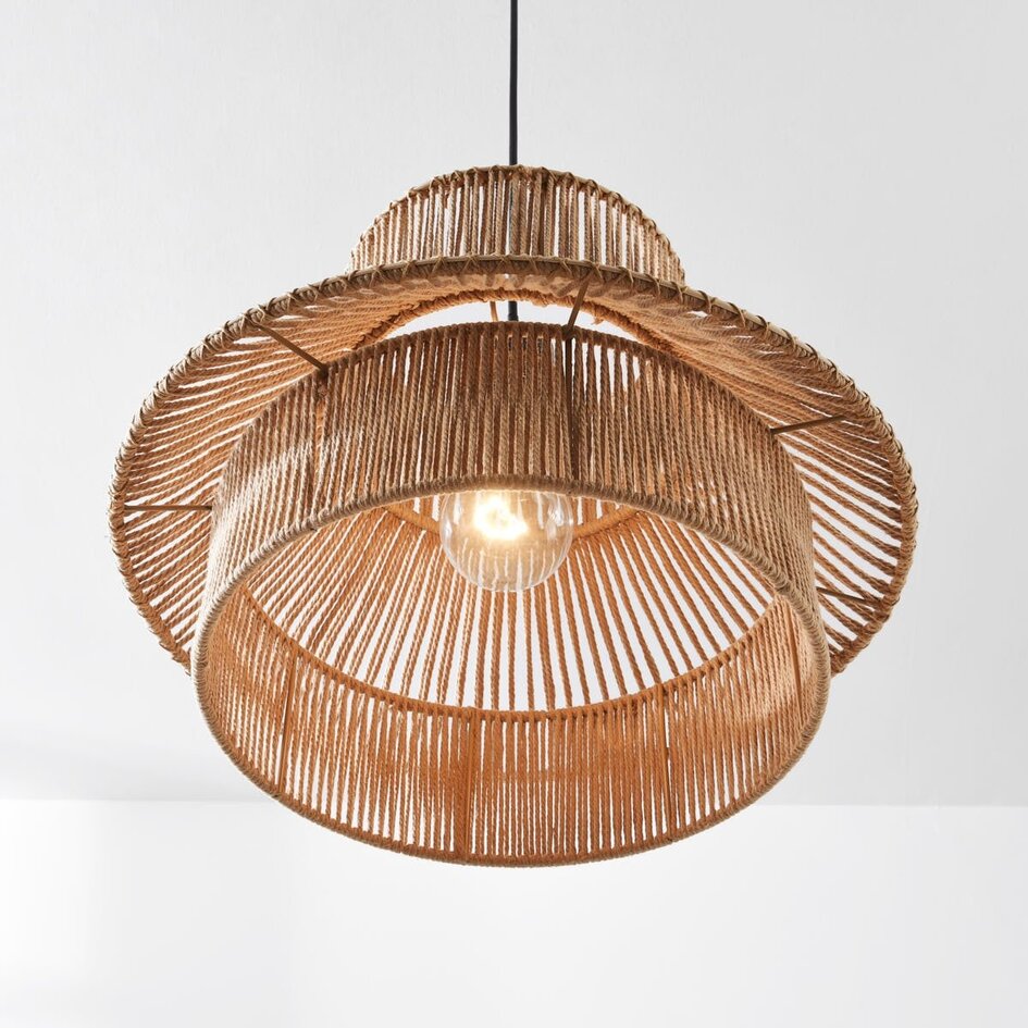 Boho hanglamp Ramea van jute touw - naturel