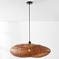 Lampe suspendue en bambou avec abat-jour tressé Ø68 cm - Trama