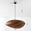 Lampe suspendue en bambou avec abat-jour tressé Ø68 cm - Trama