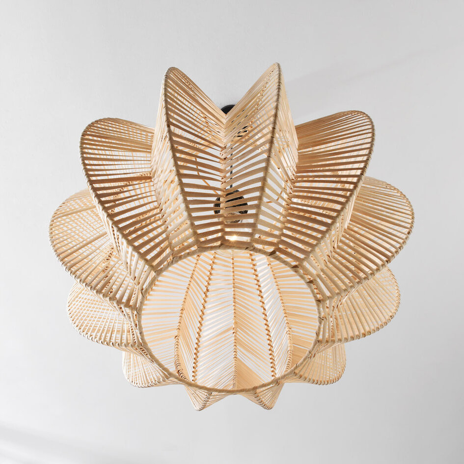 Rotan hanglamp Pagna – handgevlochten met natuurlijk design