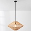Rotan hanglamp Filum met speels design en warme naturel look