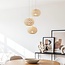 Lampe suspendue à 3 lumières en rotin Canaba avec design tressé