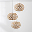 Lampe suspendue à 3 lumières en rotin Canaba avec design tressé
