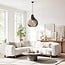 Lampe suspendue design en rotin - noir avec aspect naturel