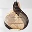 Lampe suspendue design en rotin - noir avec aspect naturel