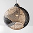Lampe suspendue design en rotin - noir avec aspect naturel