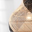 Lampe suspendue design en rotin - noir avec aspect naturel