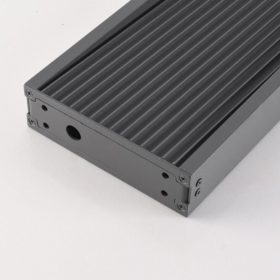 Lampadaire Andrew avec design nervuré 80 cm - anthracite