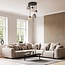 Design plafondlamp Glo met 5 glazen bollen – smoke, amber en helder glas