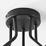Plafondlamp Ljus met 5 glazen bollen – smoke, amber en helder glas