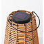 Solar tafellamp Suya van rotan - met geïntegreerde LED