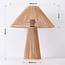 Lampe de table boho Naito en corde naturelle tressée