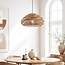 Lampe suspendue design boho Suna en papier tressé