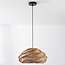 Lampe suspendue design boho Suna en papier tressé