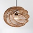 Lampe suspendue design boho Suna en papier tressé