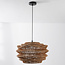 Lampe suspendue design Kanso en papier tressé naturel