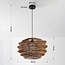 Lampe suspendue design Kanso en papier tressé naturel