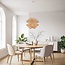 Lampe suspendue en rotin Leru avec abat-jour ondulé en couleur naturelle