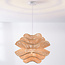 Lampe suspendue en rotin Leru avec abat-jour ondulé en couleur naturelle