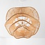 Rotan hanglamp Leru met golvende kap in naturel kleur