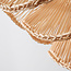 Rotan hanglamp Leru met golvende kap in naturel kleur