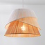 Lampe suspendue Toku avec des couches de papier tressé dans des tons naturels