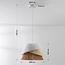 Lampe suspendue Toku avec des couches de papier tressé dans des tons naturels