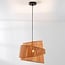Suspension Arumo avec abat-jour tressé en spirale - kaki