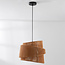 Lampe suspendue Arumo en papier tressé naturel en forme de spirale