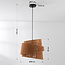 Hanglamp Arumo met gevlochten kap in spiraalvorm - khaki