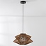 Boho hanglamp Takea van gevlochten touw - bruin