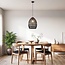 Lampe suspendue en rotin noir - Hinra