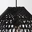 Suspension Hinra en rotin - noir
