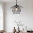 Lampe suspendue design Oria noir avec couches métalliques