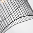 Lampe suspendue design Oria noir avec couches métalliques