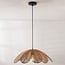 Suspension boho Tawi avec abat-jour ouvert - kaki