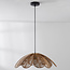 Lampe suspendue boho naturelle Tawi avec abat-jour ouvert