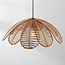 Lampe suspendue boho naturelle Tawi avec abat-jour ouvert
