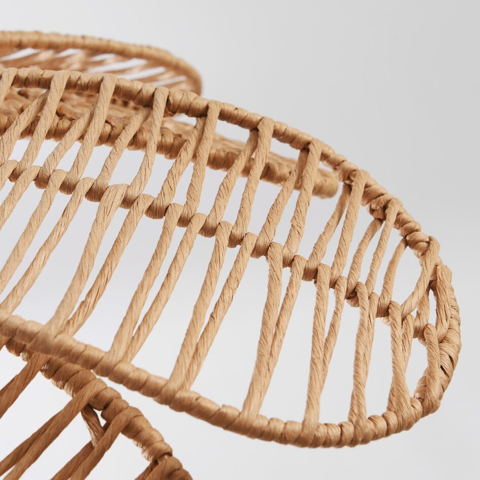 Natuurlijke boho hanglamp Tawi met open kap