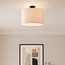 Plafonnier moderne Linho - abat-jour rond en tissu
