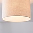 Plafonnier moderne Linho avec abat-jour rond en tissu