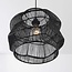 Suspension boho Noru avec abat-jour tressé - noir