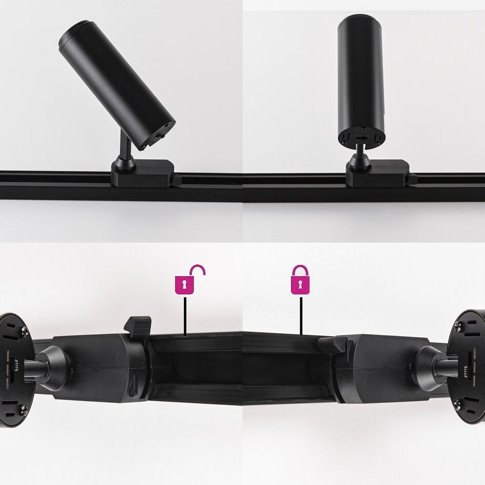 Spot sur rail monophasé 12W angle d'éclairage et température de couleur réglables - Jolie