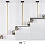 Suspension design Davy 4 lumières avec globes en verre