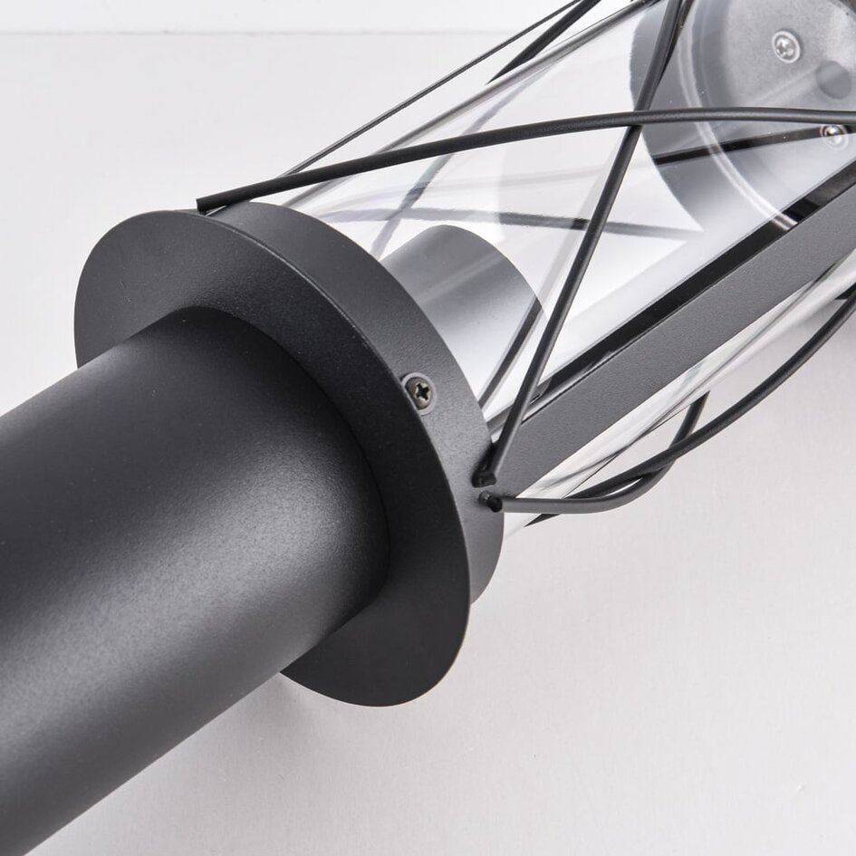 Lampadaire extérieur noir rustique Lucia - 80 cm